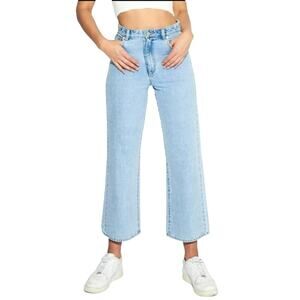 Abrand Jeans A Street Aline Women's Wide Leg High Waisted Cropped Jeans, 28